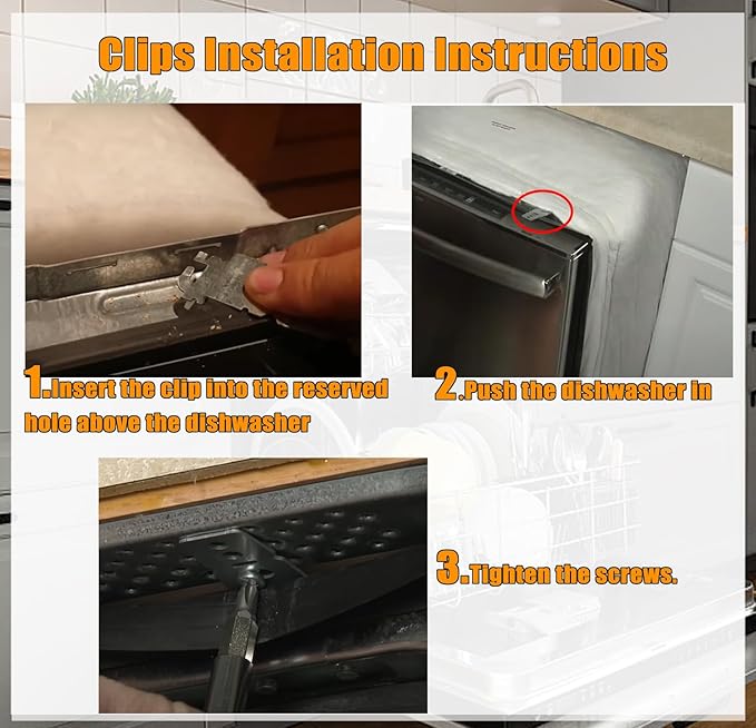 24" Dishwasher Mounting Bracket Kit for Whirlpool, KitchenAid, Maytag 24 Inch Wide Dishwasher Replaces W10426979 AH3632890,EA3632890,PS3632890,2311792 for Granite and Quartz Countertop