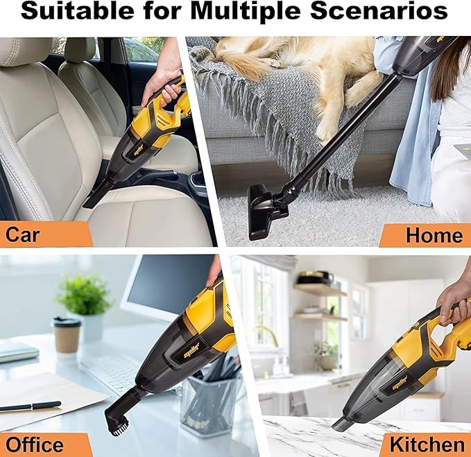 120W Cordless Handheld Vacuum Cleaner Compatible with Dewalt 20v Max Battery (Tool Only) Portable for Hard Floor Carpet Car Pet Hair Cleaning