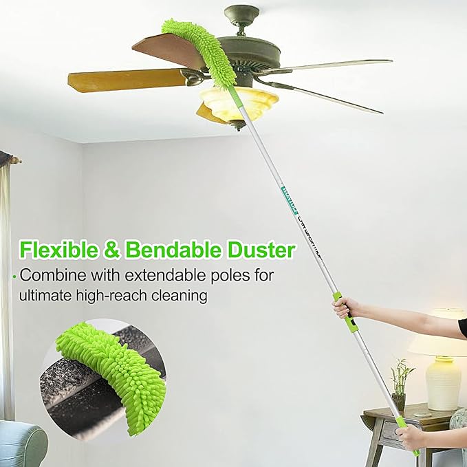 Wontolf 62'' Car Wash Brush with Long Handle Chenille Microfiber Car Wash Mop Mitt Kit Car Detailing Brush Cleaning Kit Window Squeegee Car Duster Drying Towels Tire Brush for Cars RV Truck Boat