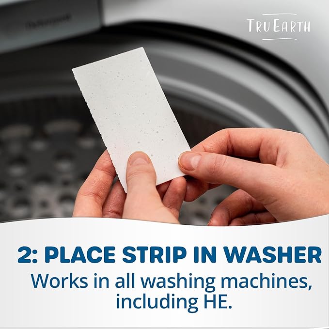 Tru Earth Platinum - Heavy Duty Laundry Detergent Sheets - Up to 64 Loads (32 Count), Fragrance Free - Ultra-Concentrated Strips Formula - Eco-Friendly Laundry Sheets