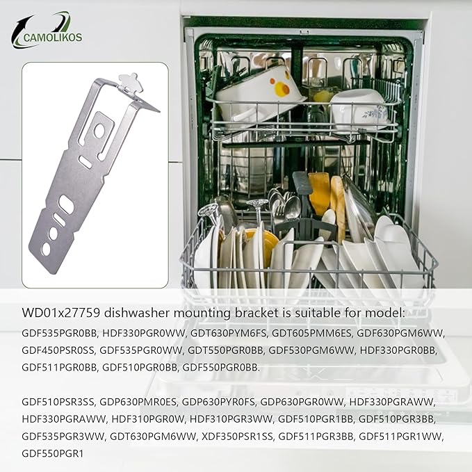 2-Pack WD01X27759 Dishwasher Mounting Bracket Compatible With GE Hotpoint Dishwasher Replacement Part