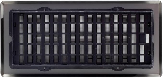 Decor Grates (4-Pack) AJH410-GM Oriental Floor Register, 4x10 Inches, Gun Metal Finish