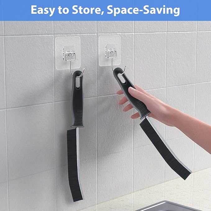 Crevice Cleaning Brush, Hard Bristle Multifunctional Cleaning Brush Tool, Gap Scrub Brush, Cleaning Tools for Narrow Gaps, Grout, Tile Seams, Window Tracks, Car Vents, 3PCS (3)