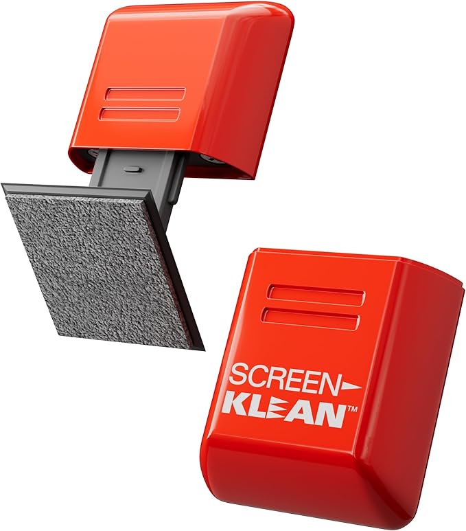 CarbonKlean ScreenKlean Tablet Screen Cleaner - Compatible with iPad, Android & Amazon Tablet - with Carbon Microfiber Tech-Injected Red-1 Count (Pack of 1)