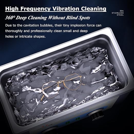 4.5L Ultrasonic Cleaner Knob Control Heated Ultrasonic Jewelry Cleaner Machine for Carburetor Glasses Gun Parts