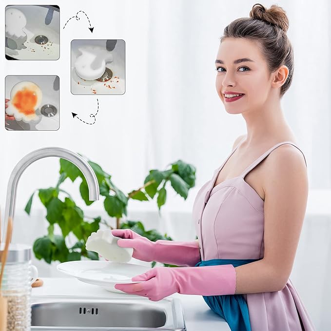 Patelai 40 Pcs Hot Tub Sponge Spa Cleaning Sponges for Hot Tub Oil Absorbing Cleaning Scum for Spa, Bathtub and Swimming Pool to Soak up Oils Bathtub Accessories(Octopus Style)