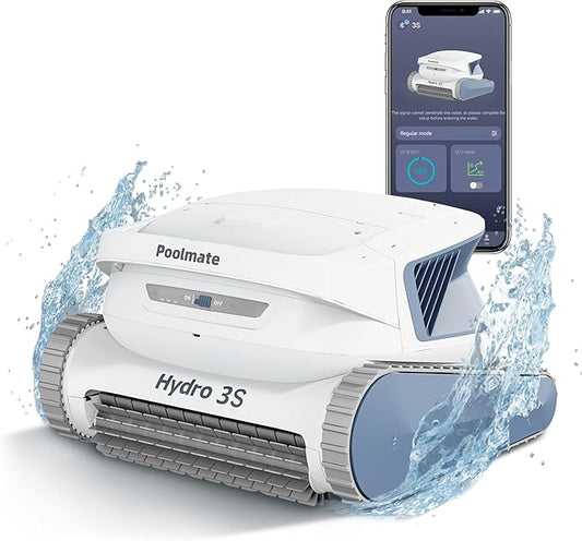 Chasing Hydro 3S Pool Vacuum for Inground Pools, Cordless Pool Cleaner 300 Mins Runtime for Above Ground Pools, Smart Navigation S-Path, 4.1L Filter Basket, Auto Waterline/Wall Cleaning