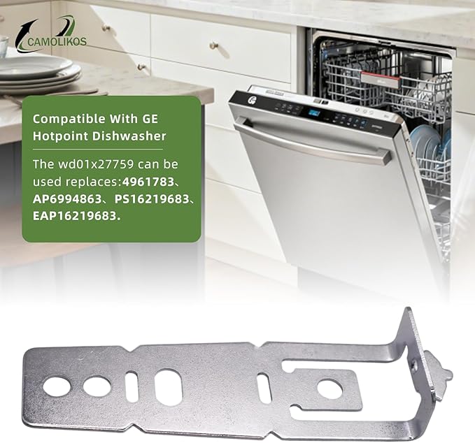 2-Pack WD01X27759 Dishwasher Mounting Bracket Compatible With GE Hotpoint Dishwasher Replacement Part