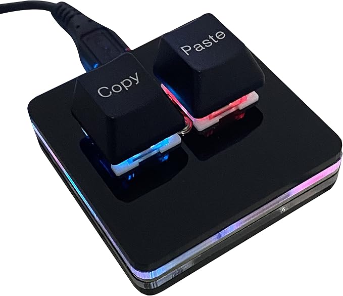 Copy and Paste 2-Key Keyboard SAYO OSU Keypad Hotswap One Handed Mechanical Gaming Keyboard Cherry Switch RGB Backlit Mini USB Keypad for macros or Rhythm Games
