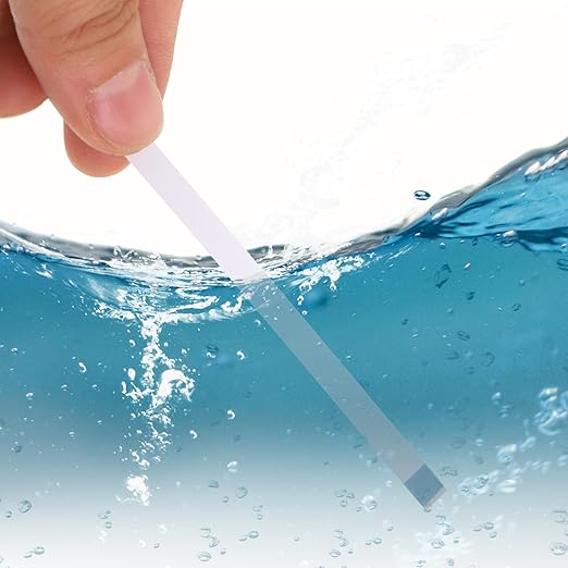 Water Hardness Test Strips 0-425ppm Swimming and Spa Water Testing Kit with Blue Color Indicator and Swimming Pool Quality Detection