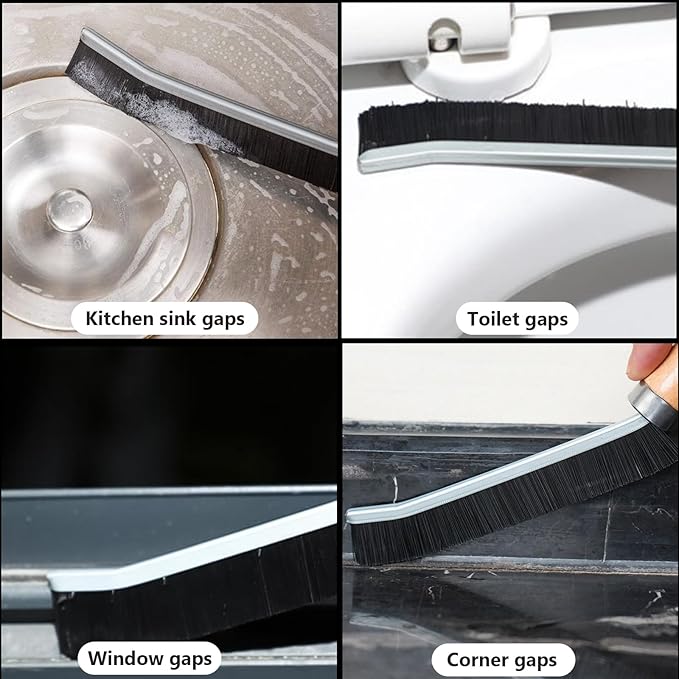 4Pcs Hard Bristle Crevice Cleaning Brush,2023 New Multifunctional Crevice Gaps Cleaning Brush, Bathroom Crevice Gapss Cleaning Brush,Crevice Cleaning Tool for Window Rails, Bathroom