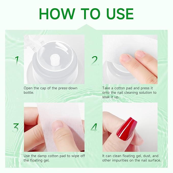 AIJIMEI 2in1 Poly Extension Gel Slip Solution 160ml Pump Dispenser Bottle Poly Gel Slip Solution For Nail Art Extensions, Nails Gel Cleanser Quick Cleaning Surface Floating Gel Smooth & Glossy Results