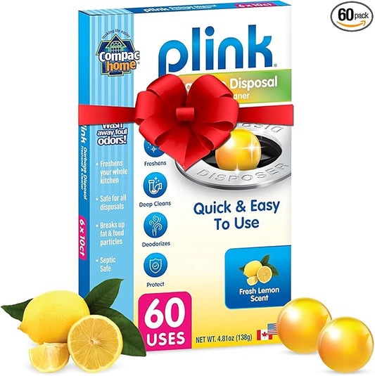 Compac Home Plink Garbage Disposal Cleaner and Deodorizer 60ct VALUE PACK - Lemon