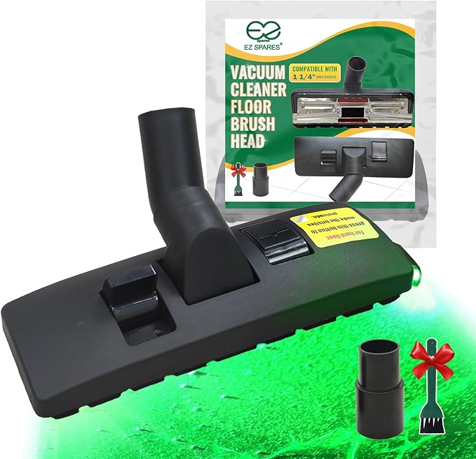 EZ SPARES Dust Display LED Vacuum Brush,Floor Brush Attachment,Compatible with Hoover, Eureka, Rainbow,Shop VAC,Most Brand,Reveal Microscopic Dust & Illuminate Invisible Pet Hair Cat Dog Fur