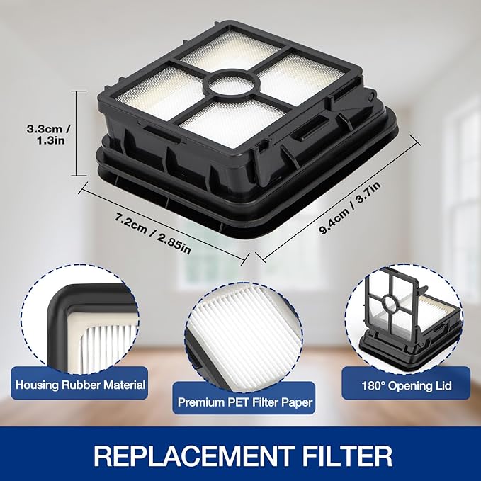 2 Pack 1866 Replacement Filters Fits for Bissell Crosswave 1785 2306 2551 2554 CrossWave Cordless Max All in One Wet-Dry Vacuum Cleaner