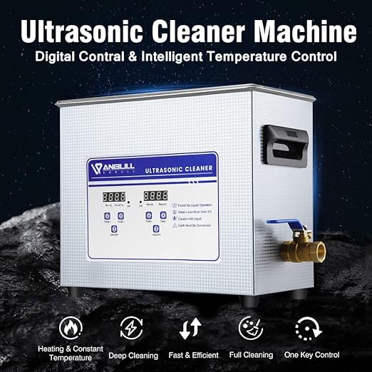 Anbull 10L/2.6Gal 240W Professional Ultrasonic Cleaner Machine with 304 Stainless Steel and Digital Timer Heater for Jewelry Watch Coin Glass Circuit Board Small Parts