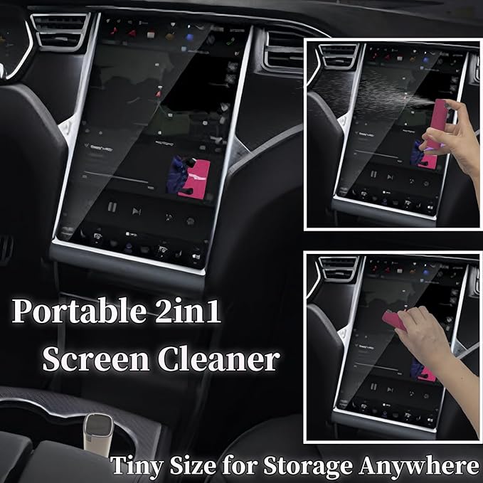 3 Pcs Car Screen Cleaner Accessories, Hatstart Electronic Touch Screens Cleaning Kit for LCD Display TV Laptop Computer Tablet PC Flat Screens, Works with iPhone iPad MacBook Pro