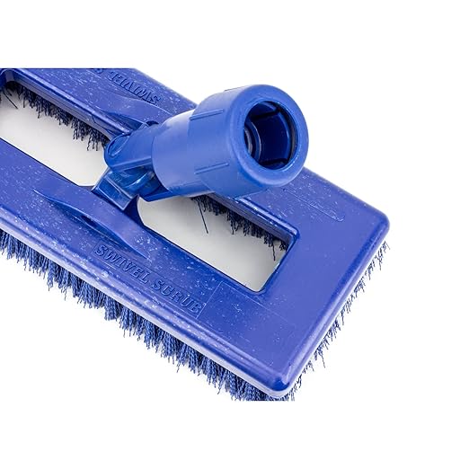 SPARTA 3638831EC14 Polyester Rectangle Scrub Brush, Floor Brush, Cleaning Brush With Swivel Head For Cleaning, 8 Inches, Blue