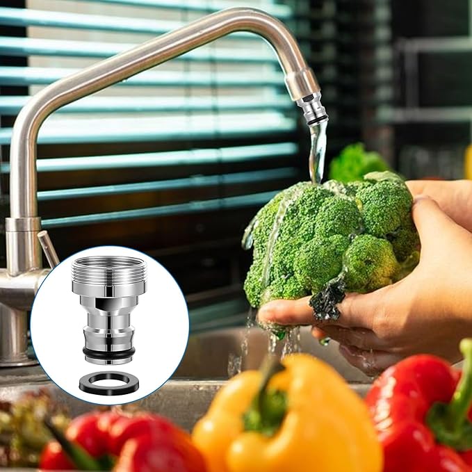 2 Pack Dishwasher Faucet Adapter Dishwasher Snap Adapter Connection Portable Washer Faucet Snap Adapter Connection Accessories Portable Dishwasher Washing Machine to Sink