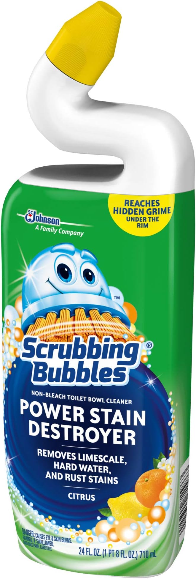 Scrubbing Bubbles Extra Power Toilet Bowl Cleaner, Citrus, 1 Squeeze Bottle, 24 oz