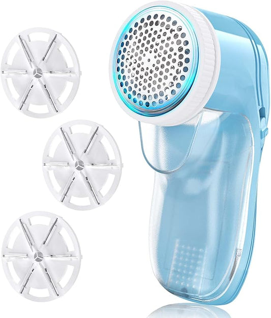 Fabric Shaver, Electric Lint Remover, Lint Shaver with 3 Replaceable Blades USB Rechargeable, Sweater Shaver, Clothes Shaver, Pilling Remover, Fabric Shaver Fuzz Remover for Clothes Furniture