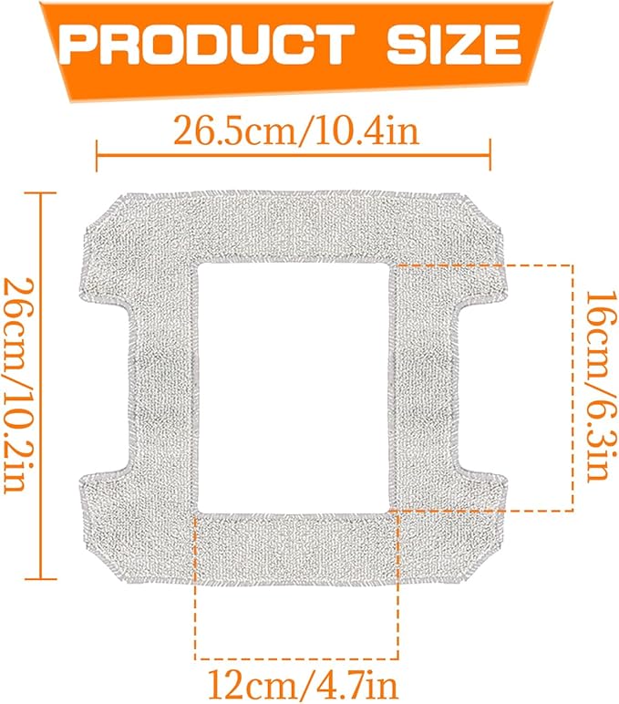 8 Pack Cleaning Rag for Ecovacs Winbot W2 Omni, W1, W1 Pro Window Vacuum Cleaner Robot, Washable and Reusable Mop Cloth Pad Accessories