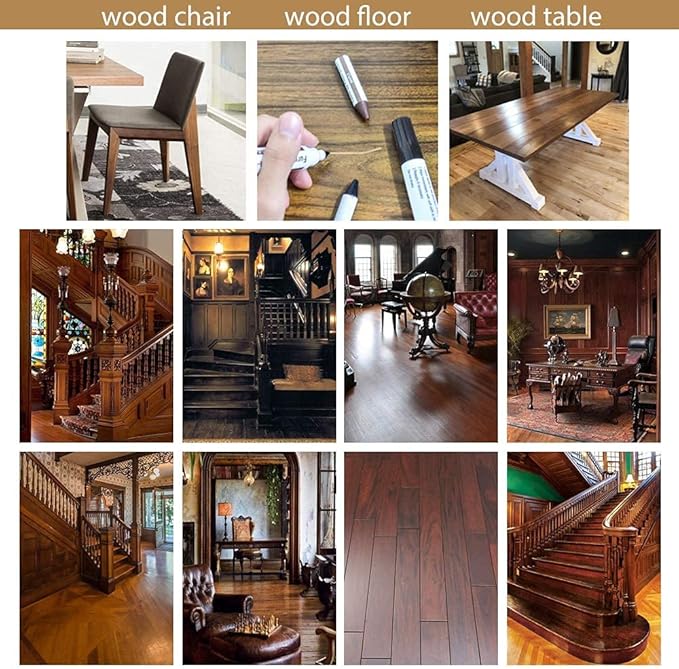 Furniture Markers Touch Up,Wood Filler Floor Scratch Repair Kits,Set of 21-Markers and Wax Sticks with Sharpener Kit for Funiture Repair,Floor Scratch.