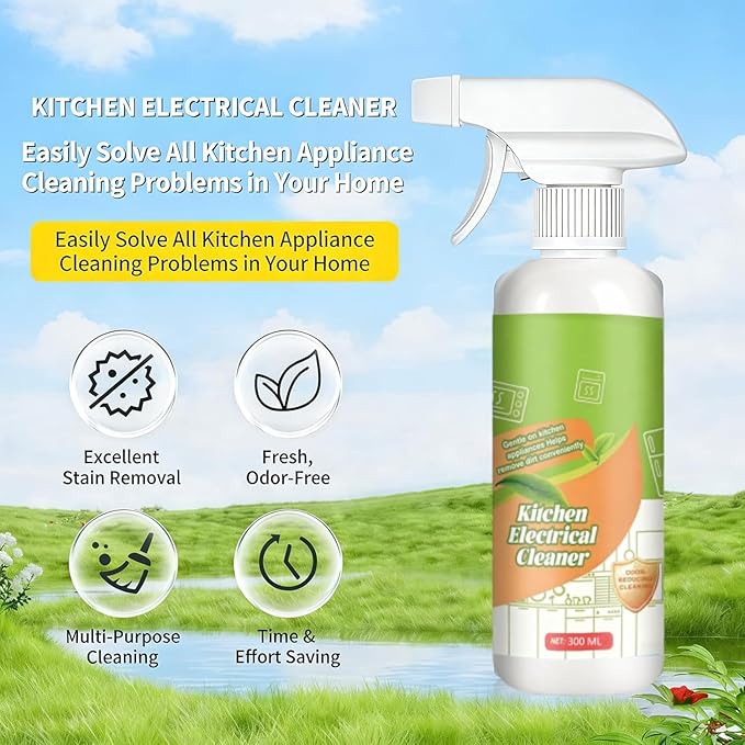 Electrolyzed Ion Kitchen Cleaner Spray, Multi-purpose Household and Kitchen Cleaning Spray, For Hold, Oven, Stove, Range Hood, Easy Cleaning Household Items (120ml -2PCS)