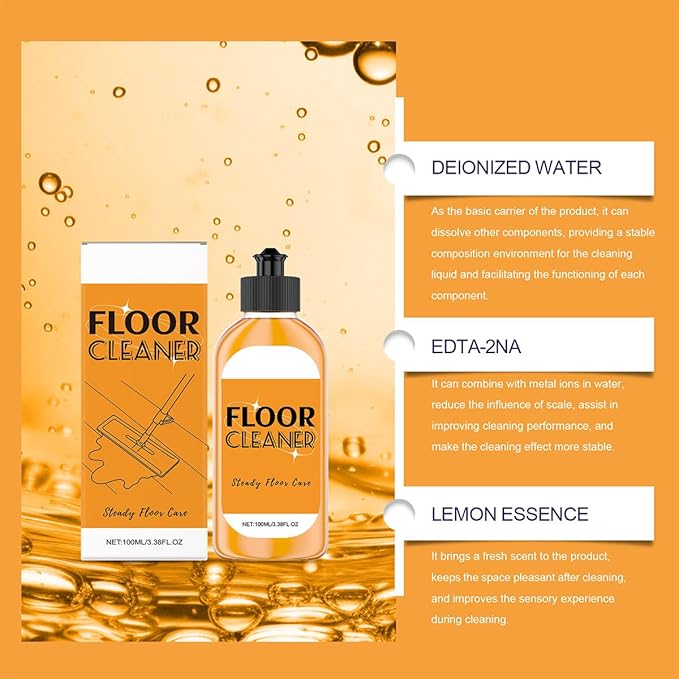 Plant-Based All-Purpose Cleaner,Streak-Free Shine & Universal Use,Powerful Stain Removing Floor Cleaner,Multi-purpose Floors and Hardwood Cleaners Solution (2PCS)