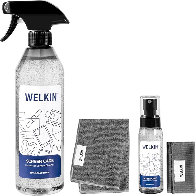 CLICK CLEAN Cleaning Kit, 1 x Cleaning Gel for Car Interior and Keyboard, 2 X Cleaning Gel Mist, 1 Microfiber Cloth and 1 Glass Wipe Included