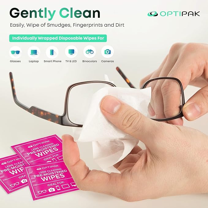 Sparkle Gel Anti-Reflective Safe Lens Cleaner Spray Kit - (2) 1oz Glasses Cleaner Spray, (5) Pre-Moistened Lens Wipes, (1) Travel Pouch for Eyeglasses, Lenses & Camera Cleaning Kit (8 Piece Set)