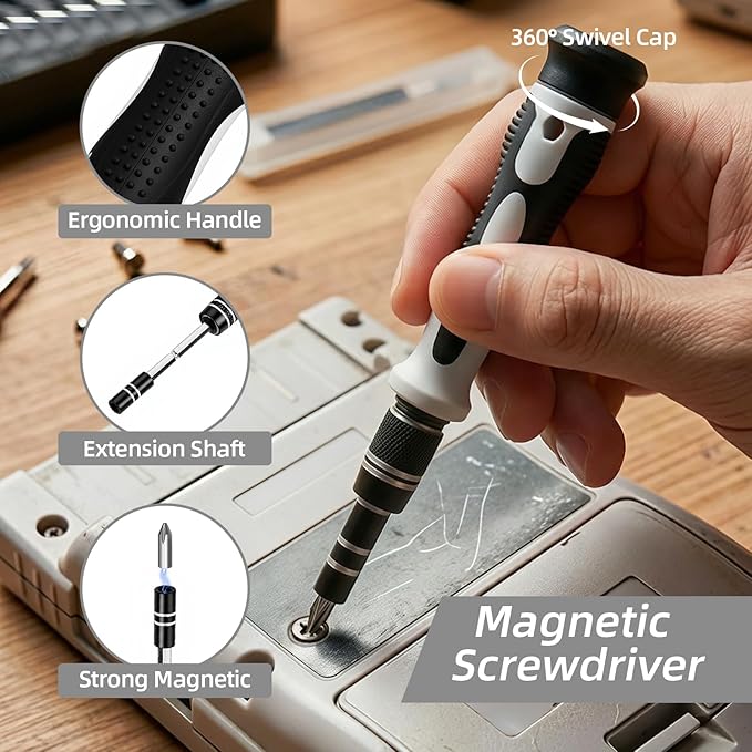 115-in-1 Precision Screwdriver Set, Micro Magnetic Repair Tool Kits,Mini Screwdriver Set,Professional Electronic Tools Kit for iPhone, MacBook, Computer, Laptop, PC, RC, PS4, Xbox, Eyeglasses, Watch