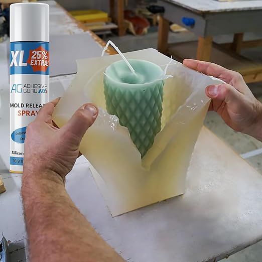 Silicone Mold Release Spray (4x16.9 fl oz / 500ml) Release Agent for Epoxy Resin, Candle & All Molds | Smooth, Non-Stick Lubricant for Easy Removal | 4 Pack, Molds are not Included