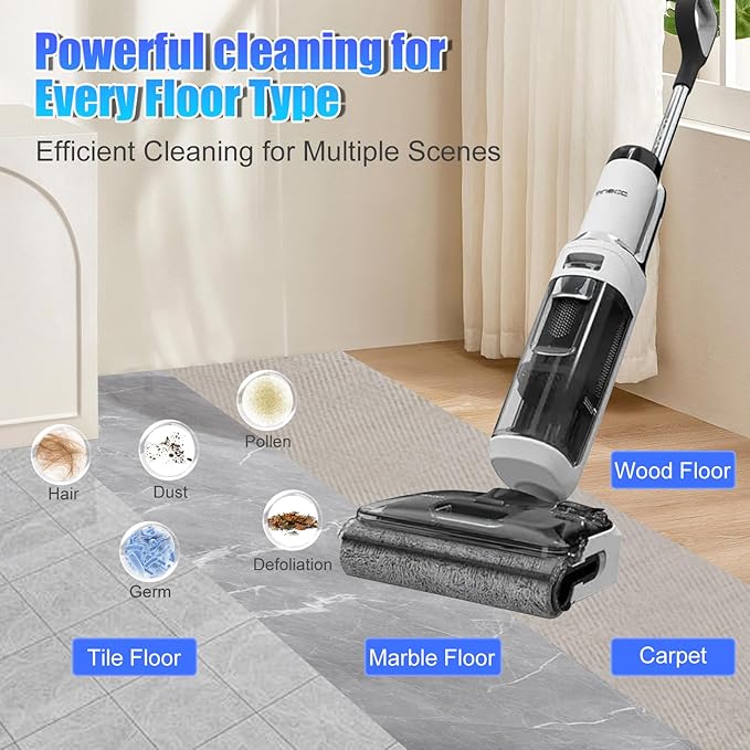Floor ONE Stretch S6 Roller Brush and Filters for Tineco Floor ONE Stretch S6/Swtich S6/S7 Stretch/S9 Artist/i5 Stretch /i6 Stretch Wet Dry Cordless Cleaners-6Pack