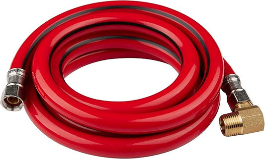 EFIELD 6-Feet Universal Dishwasher Red PVC Hose with Brass Elbow,(HOSE013)