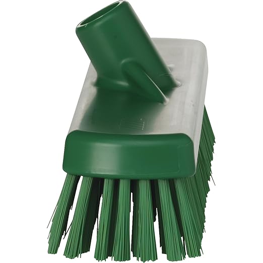 Vikan 70602 Brush,Wall/Floor Scrub,Stiff,12",PP/PBT,Green