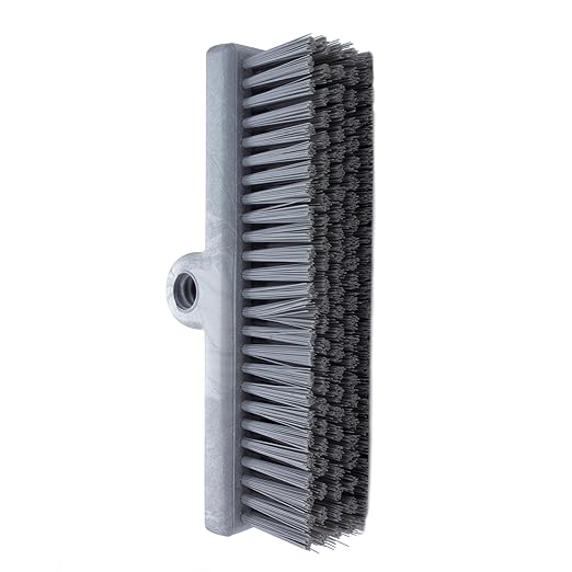 SPARTA 40423EC23 Plastic Floor Scrub Brush, Wall Brush, Equipment Brush With Nonabsorbent Bristles For Industrial Kitchens, Hospitals, Commercial Cleaning, 10 Inches, Gray