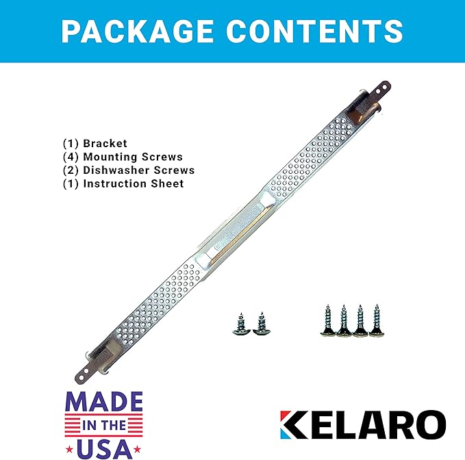 Kelaro EZ Dishwasher Mounting Bracket Kit for Granite and Quartz Countertops W10426979
