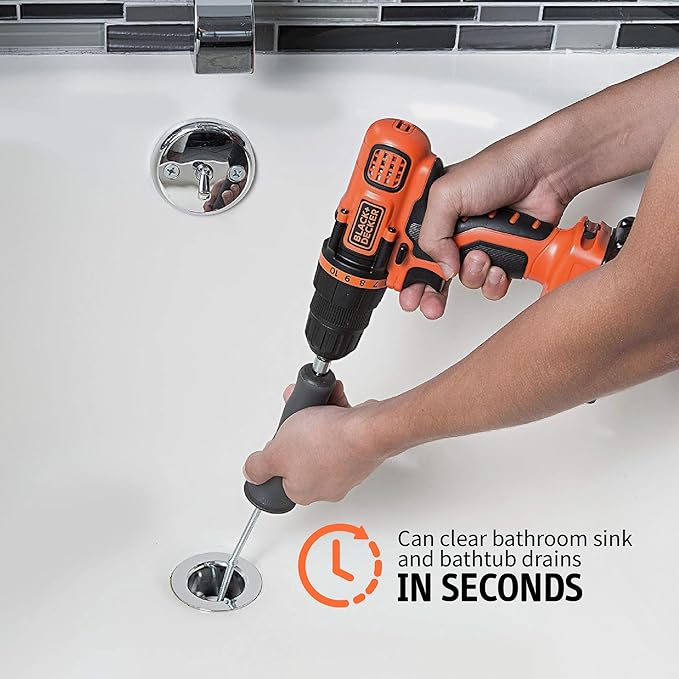 DSSNK070 Revolutionary Tub and Sink Snake Auger Clog Remover for Bathroom Drains, 42 Inch, Stainless