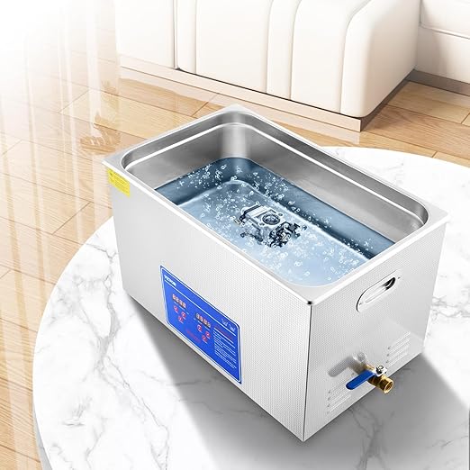 VEVOR 30L Ultrasonic Cleaning Machine, 40kHz Stainless Steel Jewelry Cleaner with Digital Timer & Heater -Iedal for Wrenches, Screwdrivers, Industrial Parts Cleaning, FCC/CE/RoHS Certified