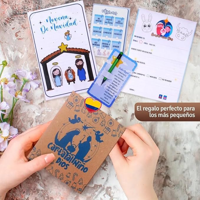 Carta al Niño Dios Christmas Wish Kit – Ritual Gift Box – Holiday Tradition & Wish List Set – Imported from Colombia