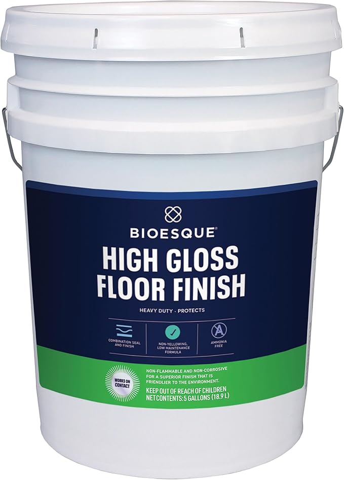 Bioesque High Gloss Floor Finish, 5 Gallon (Pack of 1)