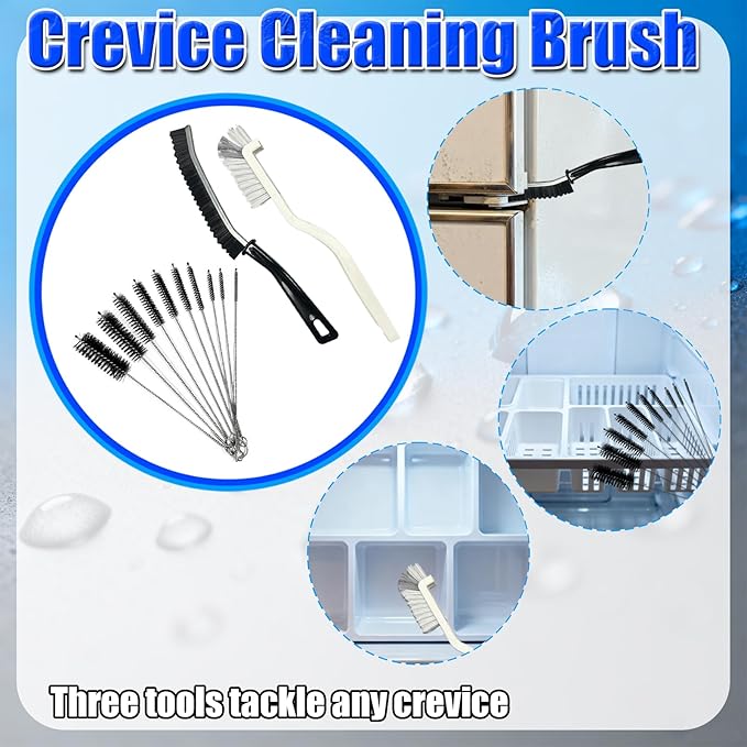 Refrigerator Drain Cleaning Tools Set, Fridge Water Line Cleaner Brush, Refrigerator Drain Accessories（19 Pcs）