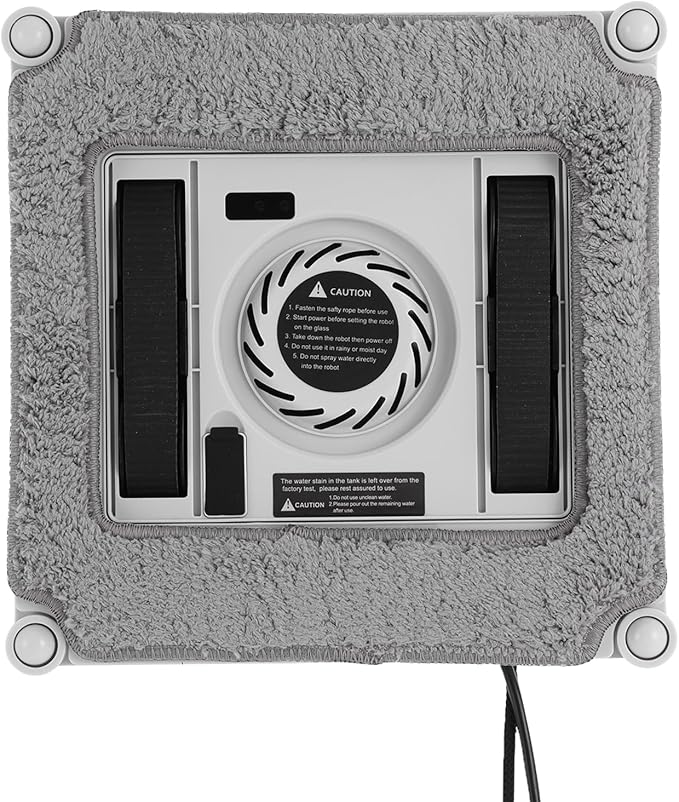 Window Cleaner Robot, Window Cleaning Machine 3 Cleaning Mode Automatic Window Vacuum Cleaner Remote Control/App Load 297.62 Lbs in Homes 8.5 x 8.5 x 2.7 Inch (White + Light Green)