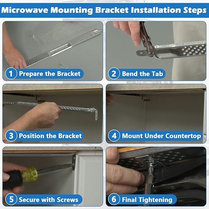 W10426979 24'' Dishwasher Mounting Bracket Kit with Column Level Fit for Whirlpool KitchenAid Maytag 24 Inch Dishwashers for Granite & Quartz Countertops Replaces AH3632890 EA3632890 PS3632890