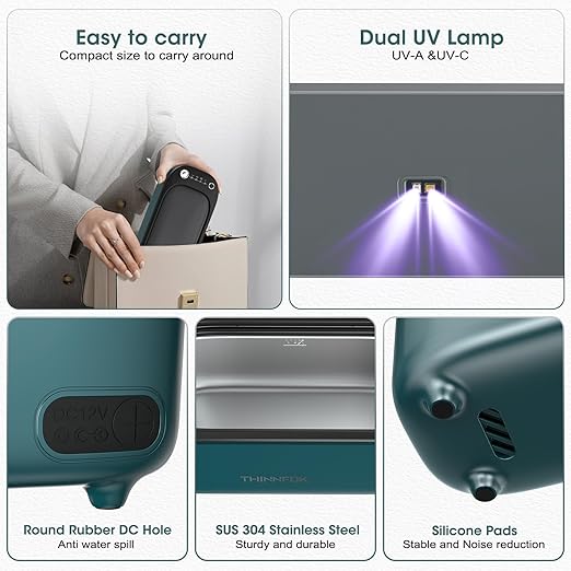 Ultrasonic Jewelry Cleaner, Jewelry Cleaning Machine Smart Variable Frequency 47KHz - 50KHz, Professional Sonic Cleaner with UV for Rings, Glasses, Watches, Dentures, Retainer, Earrings, Necklaces