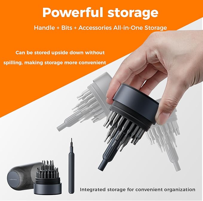 31 in 1 Mini Precision Screwdriver Set, Magnetic Small Tool Kit for Phone,Laptop,PS5, Switch,Glasses,Watch,screwdriver set (gray)