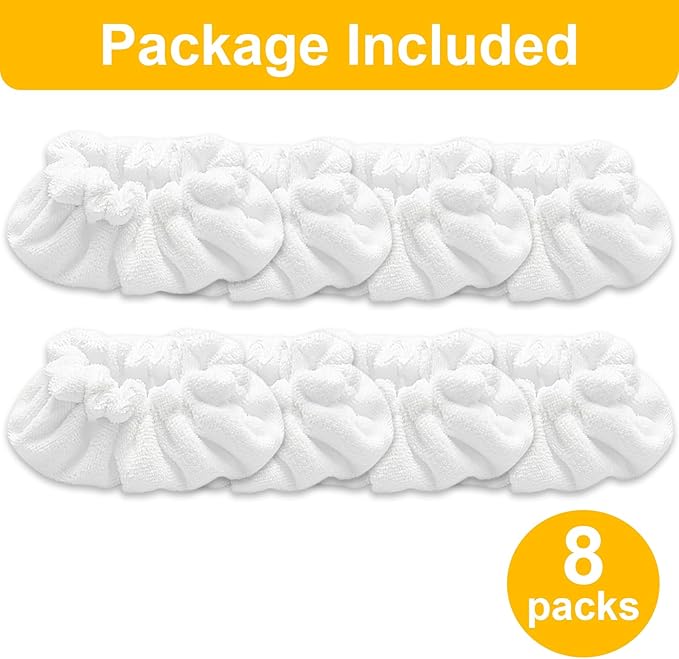 8 Pack Large Rectangle Bonnets Steam Mop Pads Compatible with Dupray Steam Cleaner & awasky Steam Cleaner etc, Reusable Washable Steam Cleaner Accessories for Multi-Surface
