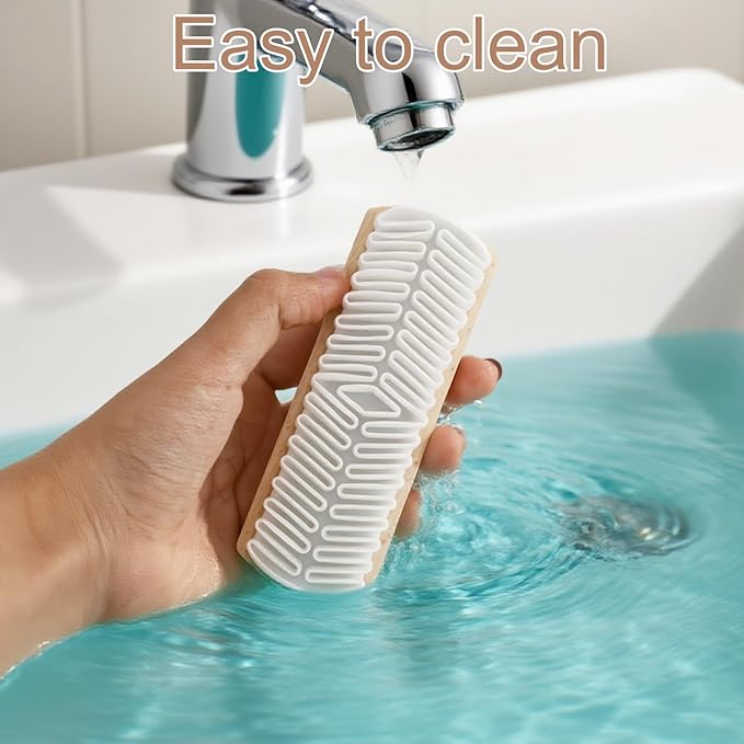 Suede Shoes Brush Eraser, Durable Suede Cleaning Brush Shoe Cleaner Tool with Raw Rubber Bristles and Beech Wood Handle for Boots Bags Purse Jacket Sofa