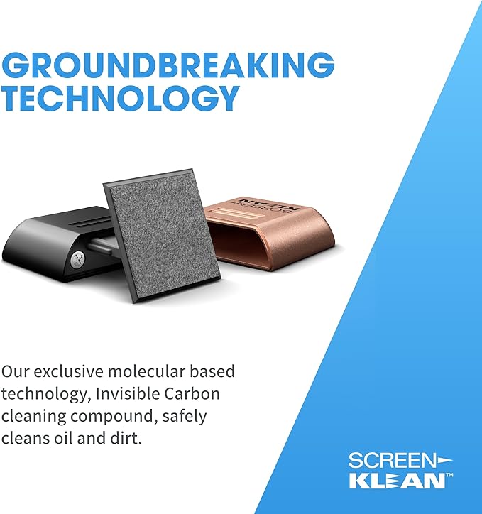 CarbonKlean ScreenKlean Tablet Screen Cleaner - Compatible with iPad, Android & Amazon Tablet - with Carbon Microfiber Tech-Electroplated Rose Gold-1 Count (Pack of 1)